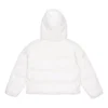 Kurze Daunenjacke aus Textil, asiatische Größen, „White“