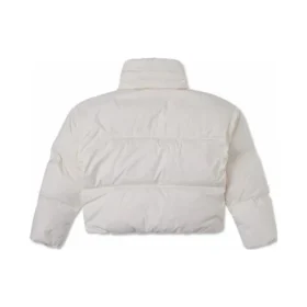 Kurze Daunenjacke in asiatischen Größen „Weiß“