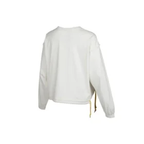Langarm-Jersey-Shirt VINTAGE Weiß