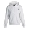 Langarm-Kapuzenpullover mit kleinem Logo, weiß