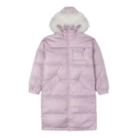 Lange Daunenjacke in asiatischen Größen „Pink“