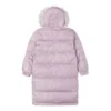 Lange Daunenjacke in asiatischen Größen „Pink“