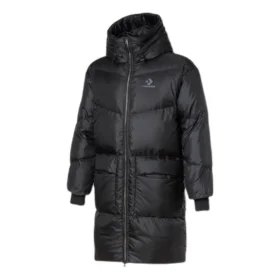 Lange Daunenjacke in asiatischen Größen „Schwarz“