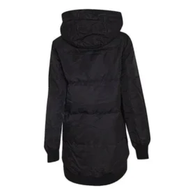 Lange Daunenjacke in asiatischen Größen „Schwarz“