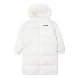 Lange Daunenjacke in asiatischen Größen „Weiß“