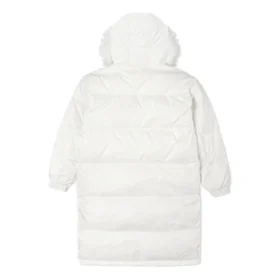 Lange Daunenjacke in asiatischen Größen „Weiß“
