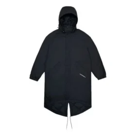 Langer Daunen-Trenchcoat, asiatische Größen, „Schwarz“
