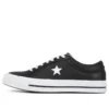Leder One Star Low Top „Black White“