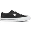 Leder One Star Low Top „Black White“