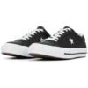 Leder One Star Low Top „Black White“