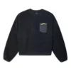 Lockerer kurzer Pullover, asiatische Größen „Schwarz“