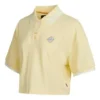Logo Colorblock Short Cremefarbenes Polohemd