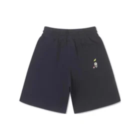 Logo Mid Length Knit Short Asien-Größen „Schwarz“
