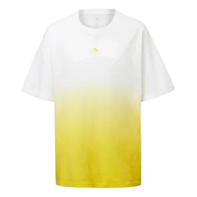 Logo-Print mit Farbverlauf, kurzärmelig, gelb