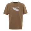 Logo-T-Shirt asiatische Größen „Braun“