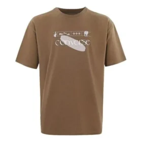 Logo-T-Shirt asiatische Größen „Braun“