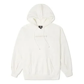 Loose Knit Hoodie Cremeweiß