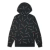Love Pattern Full Print Sports Couple Style Schwarz