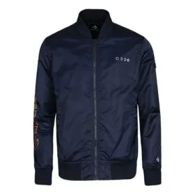 Lässige Sport-Baseballjacke mit Stehkragen, asiatische Größen „Navy“