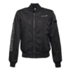 Lässige Sportjacke mit kurzem Stehkragen, asiatische Größen, „Schwarz“