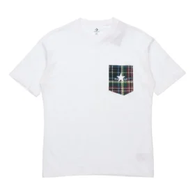 Lässiges Kurzarm-T-Shirt mit Tasche für Herren, Weiß