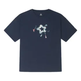 Maritimes T-Shirt (asiatische Größen) „Marineblau“