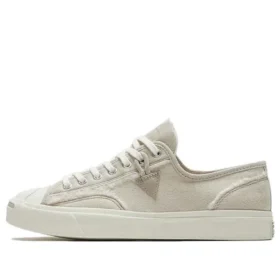 Mit Kunstfell gefütterte Leder-Jack-Purcell-Schuhe „Pink/Weiß“
