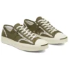Mit Kunstfell gefütterte Leder-Jacke Jack Purcell „Green White“