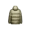 Mittellange bedruckte Daunenjacke, asiatische Größen „Metallic Green“