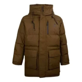 Mittellange Daunenjacke in asiatischen Größen „Olivgrün“