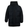 Mittellange Daunenjacke mit Daunenfüllung, asiatische Größen „Schwarz“