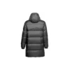 Mittellange, warme Daunenjacke mit Kapuze – asiatische Größen – „Schwarz“