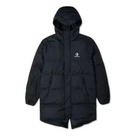 Mittellange Winter-Daunen-Jacke, asiatische Größen „Schwarz“