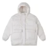 Modische Mid-Down-Jacke, asiatische Größen, „Weiß“