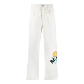 Much Love Chino-Hose mit doppelter Falte, asiatische Größen „Egret“