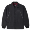 Neujahrsserie Logo-Print-Jacke mit Revers, Dunkel-Schwarz