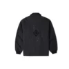 Neujahrsserie Logo-Print-Jacke mit Revers, Dunkel-Schwarz