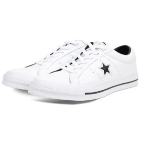 One Star Low-Top aus perforiertem Leder „White Black“