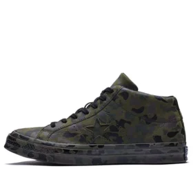 One Star Retro Mid Tops Skateboard-Schuhe Unisex Camouflage-Grün