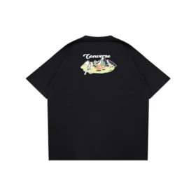 Outdoor-Grafik-T-Shirt, asiatische Größen, „Schwarz“
