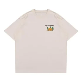 Outdoor Graphic Tee asiatische Größen „Beige“