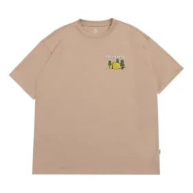 Outdoor-T-Shirt mit Grafik Asia-Größen „Oat Milk“
