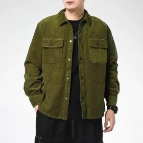 Overhead-Shirt-Jacke, asiatische Größen, „Olive Green“