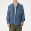 Overhead Shirt Jacke Asien-Größen „Lakeside Blue“