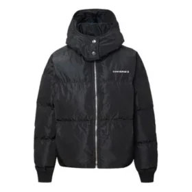 Oversized-Daunenjacke in asiatischer Größe „Schwarz“