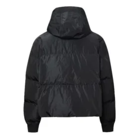 Oversized-Daunenjacke in asiatischer Größe „Schwarz“