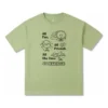 Oversized Fun Graphic T-Shirt asiatische Größen „Vitality Green“