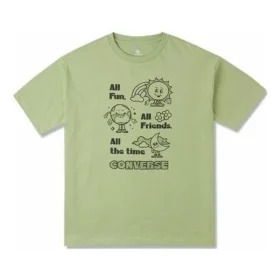 Oversized Fun Graphic T-Shirt asiatische Größen „Vitality Green“
