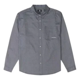 Oxford-Hemd mit Knöpfen, asiatische Größen „Grey Blue“