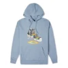 Paint Drip Graphic Pullover Hoodie Asiatische Größen „Vintage Blue“